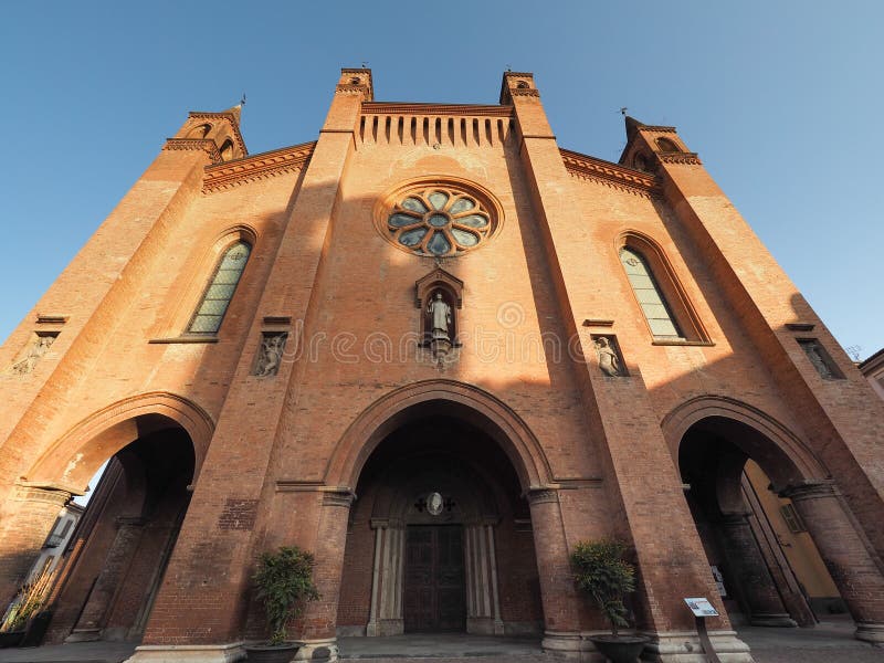 Собор San Lorenzo в Alba стоковое изображение rf